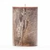 4x6 Brown Frosted Pillar Candle