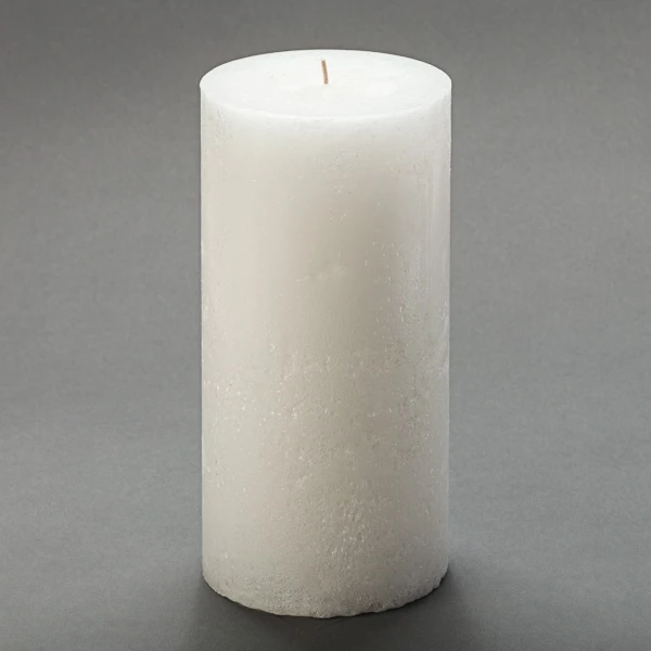 4x8 White Frosted Pillar Candle - Image 2