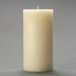 4x8 Ivory Frosted Pillar Candle