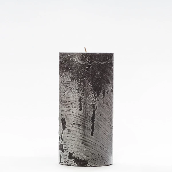 4x8 Black Frosted Pillar Candle - Image 5