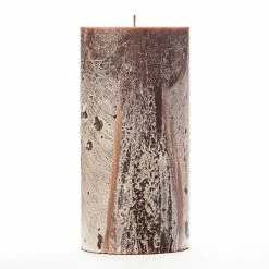 4x8 Brown Frosted Pillar Candle