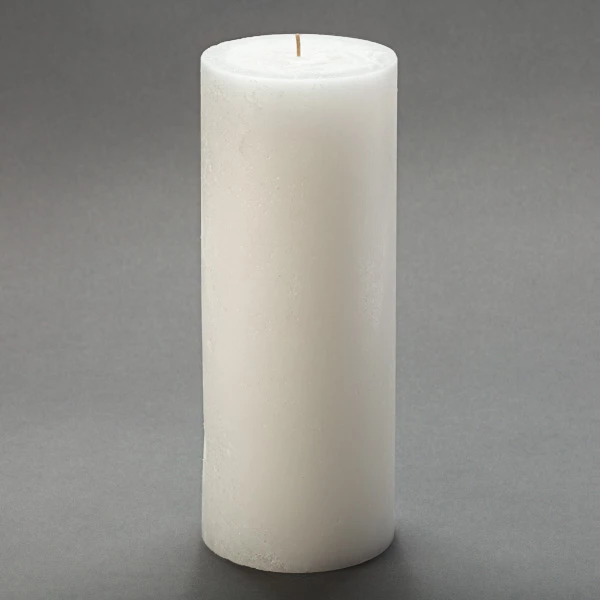 4x10 White Frosted Pillar Candle - Image 2