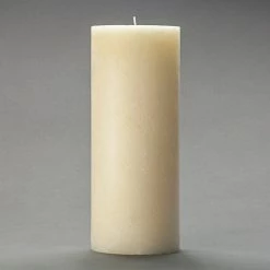 4x10 Ivory Frosted Pillar Candle