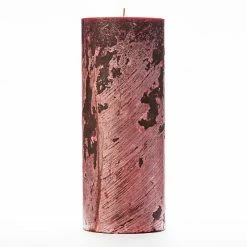 4x10 Red Frosted Pillar Candle