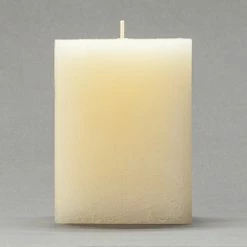 3x3x4 Ivory Frosted Square Pillar Candle
