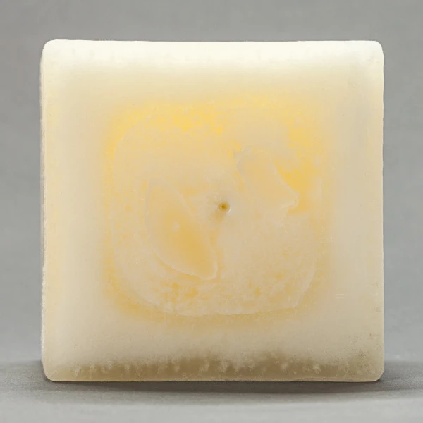 3x3x4 Ivory Frosted Square Pillar Candle - Image 4