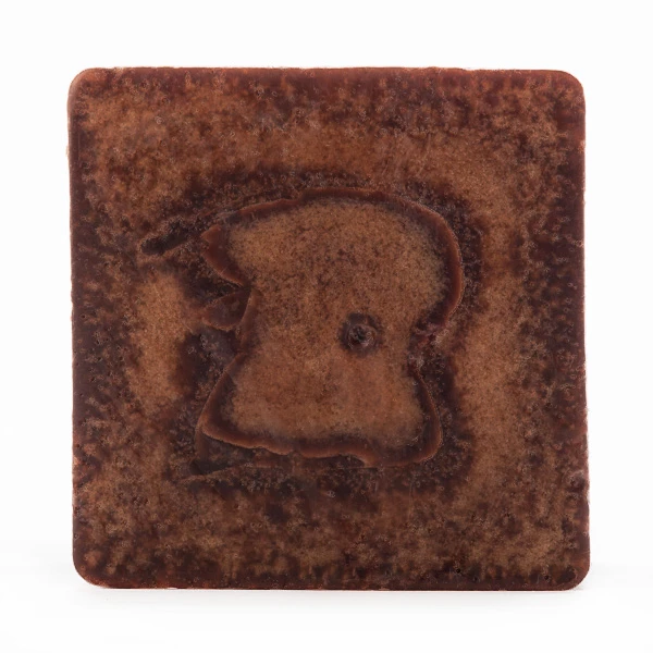 3x3x4 Brown Frosted Square Pillar Candle - Image 4