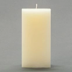 3x3x6 Ivory Frosted Square Pillar Candle