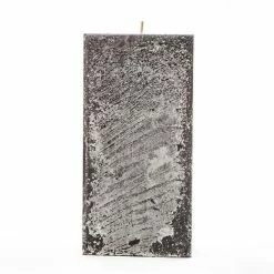 3x3x6 Black Frosted Square Pillar Candle