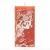 3x3x6 Orange Frosted Square Pillar Candle