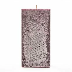 3x3x6 Purple Frosted Square Pillar Candle