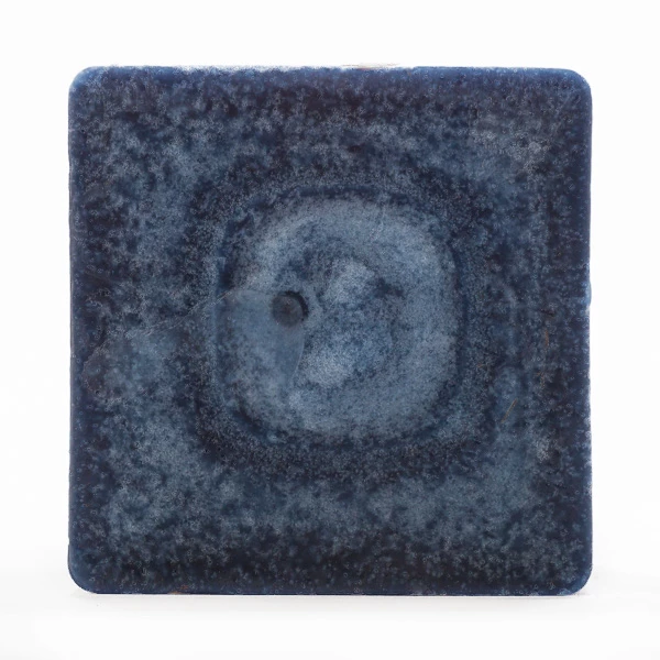 3x3x6 Blue Frosted Square Pillar Candle - Image 4