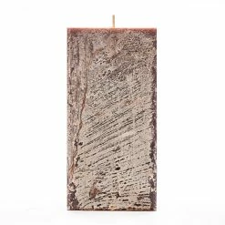 3x3x6 Brown Frosted Square Pillar Candle