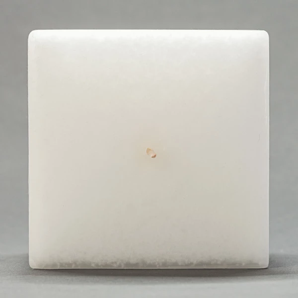 4x4x4 White Frosted Square Pillar Candle - Image 3