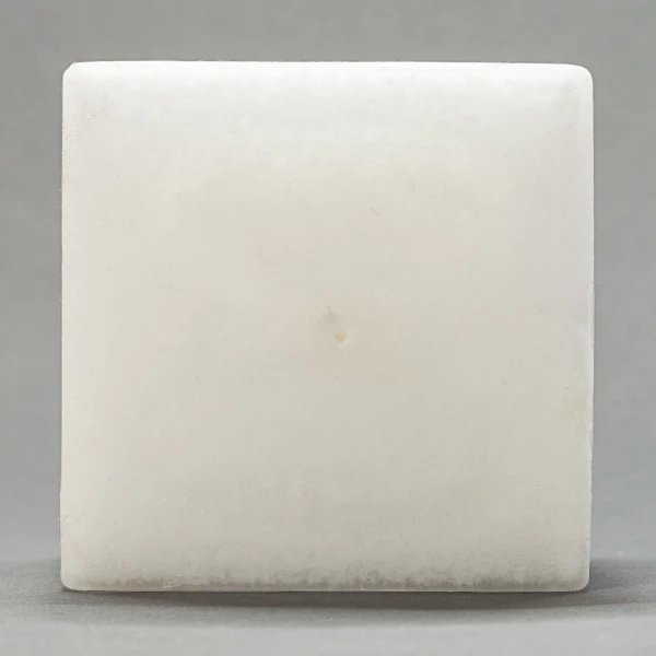 4x4x4 White Frosted Square Pillar Candle - Image 4