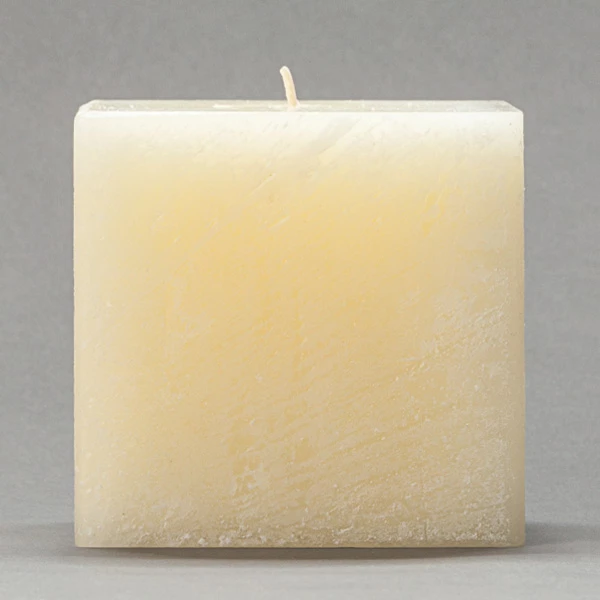 4x4x4 Ivory Frosted Square Pillar Candle