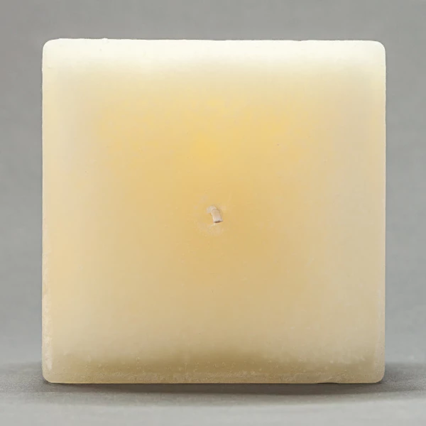 4x4x4 Ivory Frosted Square Pillar Candle - Image 3