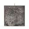 4x4x4 Black Frosted Square Pillar Candle