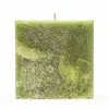 4x4x4 Green Frosted Square Pillar Candle