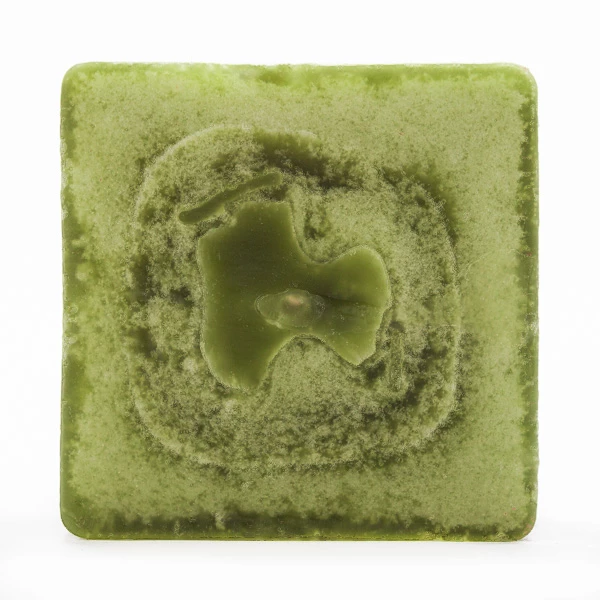 4x4x4 Green Frosted Square Pillar Candle - Image 4