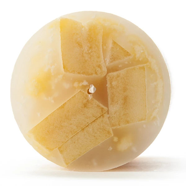 3x6 Yellow Chunky Pillar Candle - Image 3