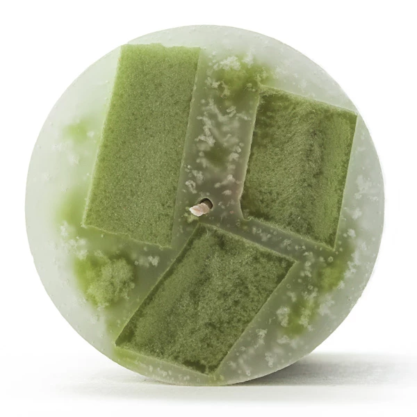 3x6 Green Chunky Pillar Candle - Image 3