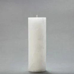 3x9 White Chunky Pillar Candle