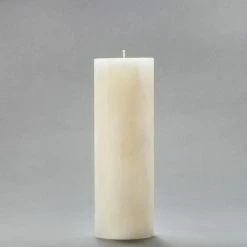 3x9 Ivory Chunky Pillar Candle