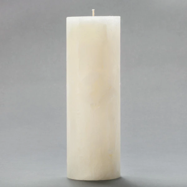 3x9 Ivory Chunky Pillar Candle - Image 2
