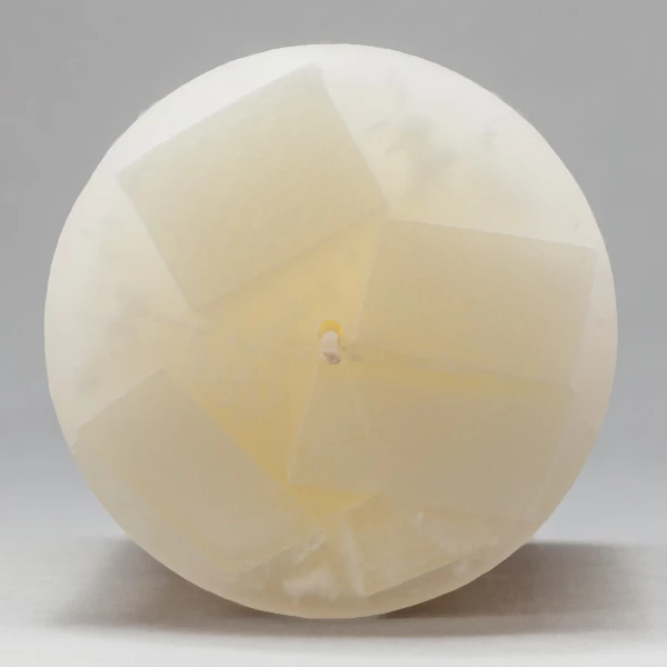 3x9 Ivory Chunky Pillar Candle - Image 4