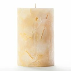 4x6 Yellow Chunky Pillar Candle