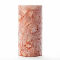 4x8 Orange Chunky Pillar Candle