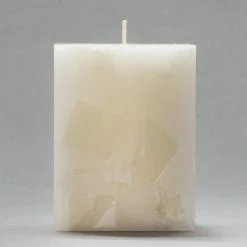 3x3x4 Ivory Chunky Square Pillar Candle