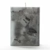 3x3x4 Black Chunky Square Pillar Candle