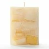 3x3x4 Yellow Chunky Square Pillar Candle