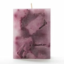 3x3x4 Purple Chunky Square Pillar Candle