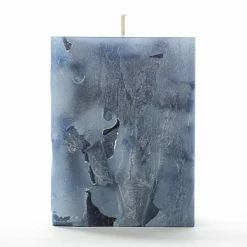 3x3x4 Blue Chunky Square Pillar Candle