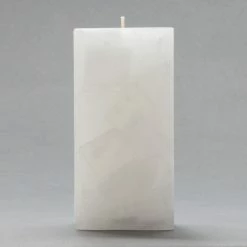 3x3x6 White Chunky Square Pillar Candle