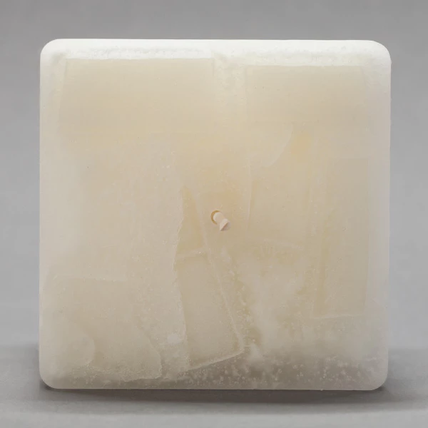 3x3x6 Ivory Chunky Square Pillar Candle - Image 3