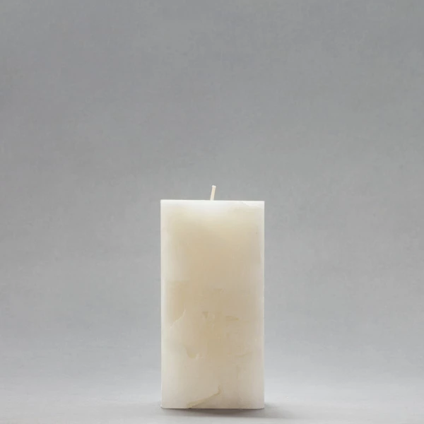 3x3x6 Ivory Chunky Square Pillar Candle - Image 5