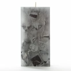 3x3x6 Black Chunky Square Pillar Candle