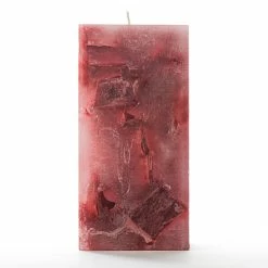 3x3x6 Red Chunky Square Pillar Candle