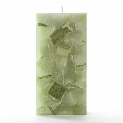 3x3x6 Green Chunky Square Pillar Candle