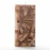 3x3x6 Brown Chunky Square Pillar Candle