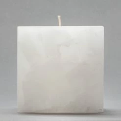 4x4x4 White Chunky Square Pillar Candle