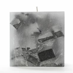 4x4x4 Black Chunky Square Pillar Candle