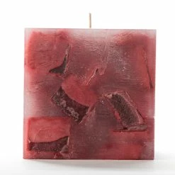 4x4x4 Red Chunky Square Pillar Candle