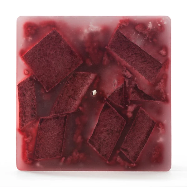 4x4x4 Red Chunky Square Pillar Candle - Image 3