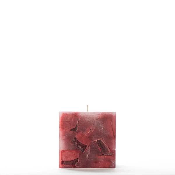4x4x4 Red Chunky Square Pillar Candle - Image 5