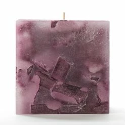 4x4x4 Purple Chunky Square Pillar Candle